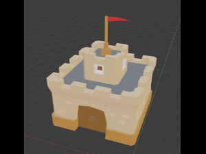 low poly castle 3D Model