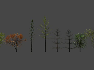 8 ağaç 3D Model