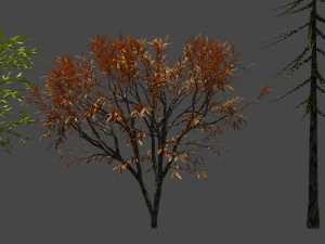 8 B&auml;ume 3D Modell