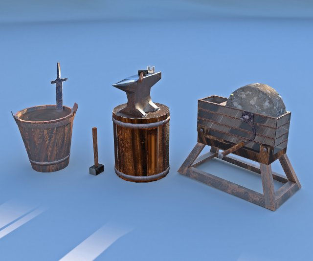 old smithy 3D मॉडल .c4d .max .obj .3ds .fbx .stl .blend 