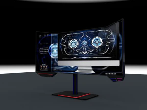 Science-Fiction-Monitor 3D Modell