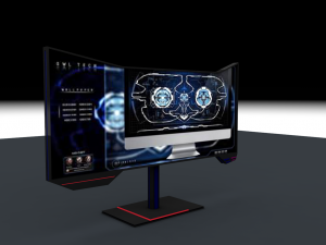sci fi monitor Modelo 3D