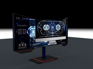 sci fi monitor 3D Model