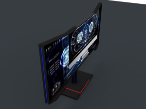 sci fi monitor Modelo 3D
