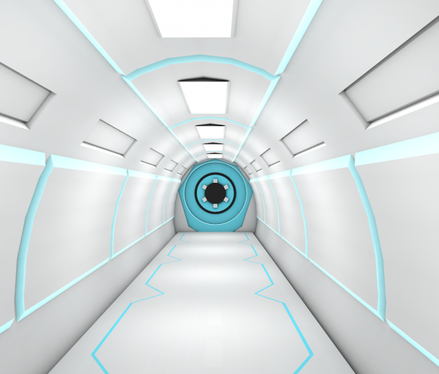 sci fi corridor 3D Model .c4d .max .obj .3ds .fbx .stl .blend 