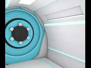 sci fi corridor 3D Model