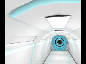 sci fi corridor 3D Model
