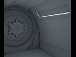 sci fi corridor 3D Model