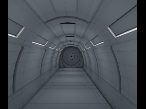 sci fi corridor 3D Model