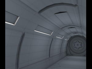 sci fi corridor 3D Model