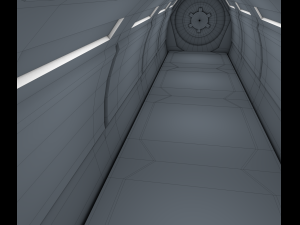 sci fi corridor 3D Model