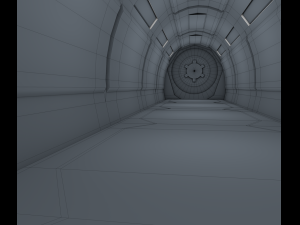sci fi corridor 3D Model