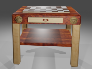 football style chess table 3D 模型