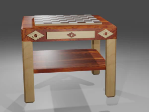 football style chess table 3D Model