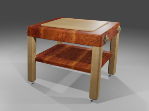 football style chess table Model 3D