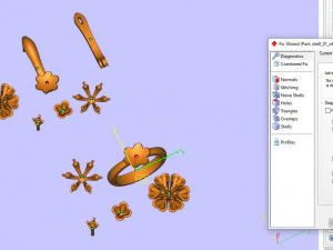 ring end earrings 3D Model