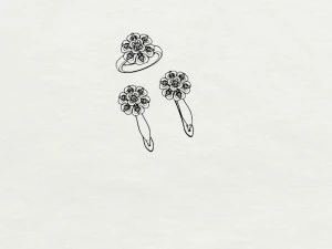 ring end earrings 3D Model