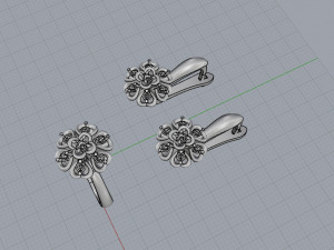 ring end earrings 3D Модель