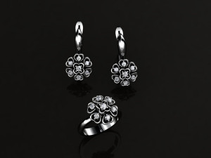 ring end earrings 3D Модель