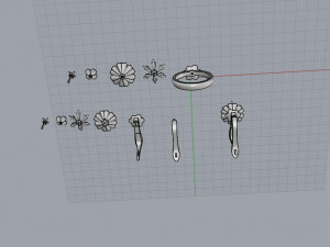 ring end earrings 3D Модель