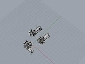 ring end earrings 3D Модель