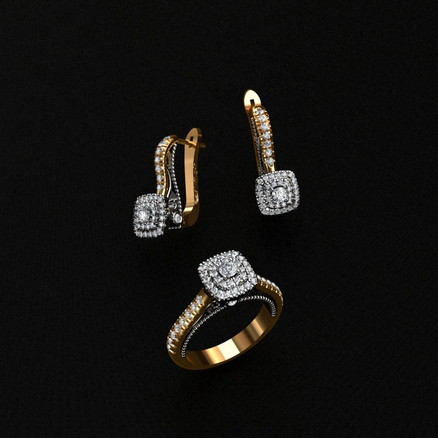 ring end earrings 3D Model .c4d .max .obj .3ds .fbx .stl .blend 