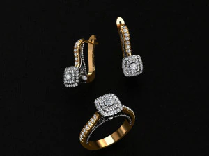 brincos de ponta de anel Modelo 3D