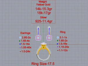 ring end earrings 3D Model
