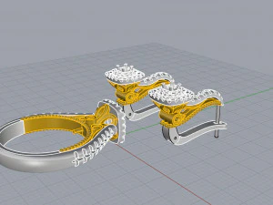 ring end earrings 3D Model