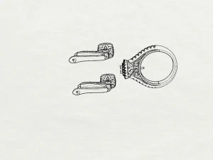 ring end earrings 3D Model