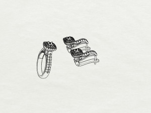 ring end earrings Model 3D