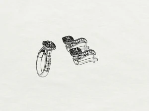 ring end earrings 3D Model