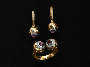 orecchini ad anello Modello 3D