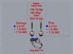 ring end earrings 3D Модель