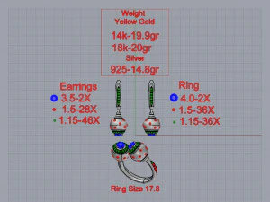ring end earrings 3D Model