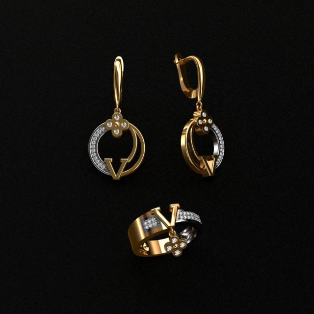 ring end earrings Modelo 3D .c4d .max .obj .3ds .fbx .stl .blend 