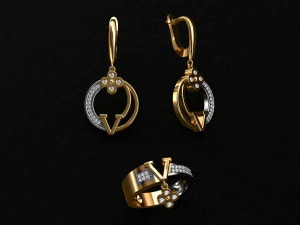 pendientes de aro Modelo 3D