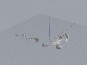 ring end earrings Modelo 3D