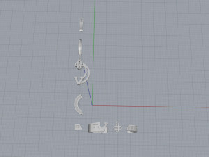 ring end earrings Modelo 3D