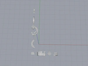 ring end earrings 3D Model