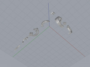 ring end earrings Modelo 3D