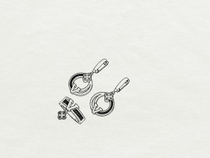 ring end earrings Modelo 3D