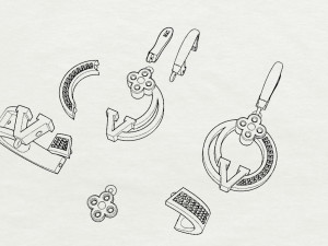 ring end earrings Modelo 3D