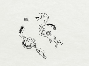 ring end earrings Modelo 3D