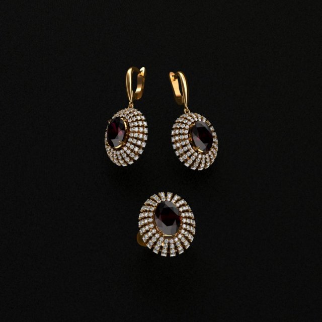 ring end earrings Model 3D .c4d .max .obj .3ds .fbx .stl .blend 