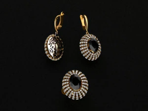 ring end earrings 3D Model