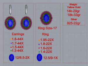 ring end earrings 3D Model