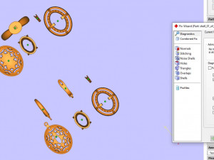 ring end earrings Model 3D