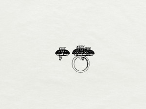 ring end earrings Model 3D