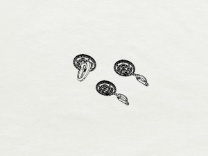 ring end earrings Model 3D